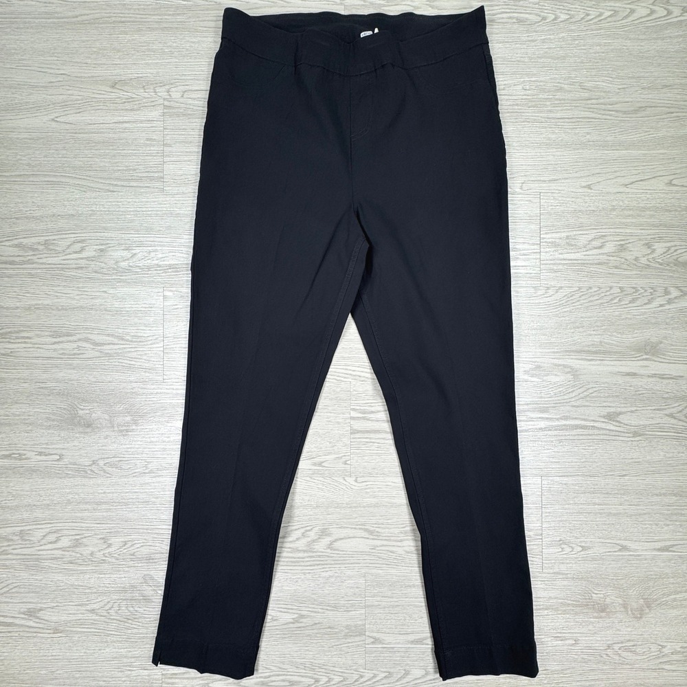 Soft Surroundings Women's Pants Ankle Pull On Stretch Black Sz Large Slim Leg